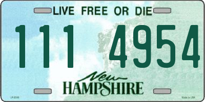 NH license plate 1114954
