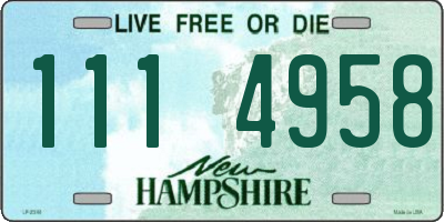 NH license plate 1114958