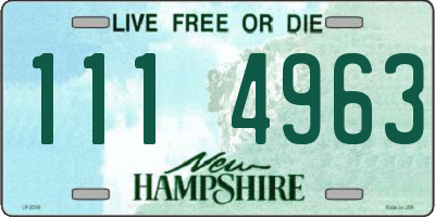 NH license plate 1114963