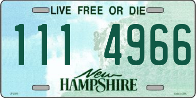 NH license plate 1114966
