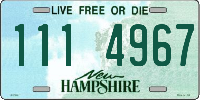 NH license plate 1114967