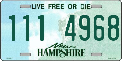 NH license plate 1114968