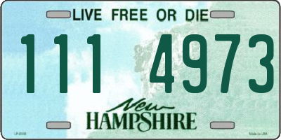 NH license plate 1114973