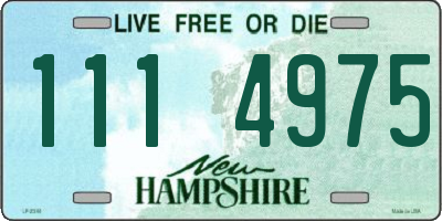 NH license plate 1114975