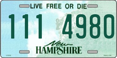 NH license plate 1114980