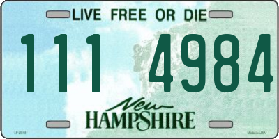 NH license plate 1114984