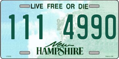 NH license plate 1114990