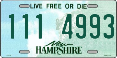 NH license plate 1114993