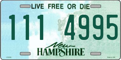 NH license plate 1114995