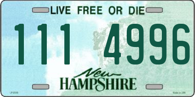 NH license plate 1114996