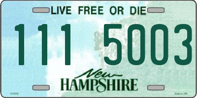NH license plate 1115003