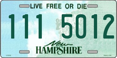NH license plate 1115012