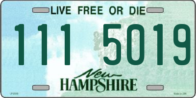 NH license plate 1115019