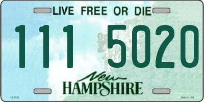 NH license plate 1115020