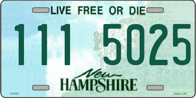 NH license plate 1115025
