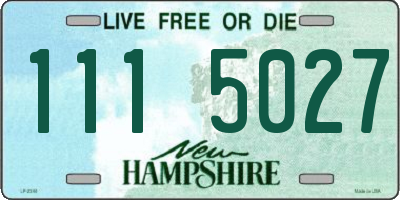 NH license plate 1115027