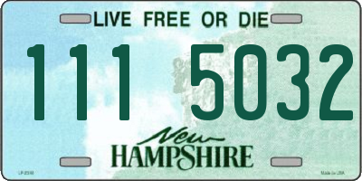 NH license plate 1115032