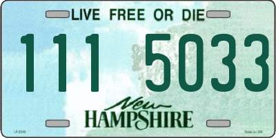 NH license plate 1115033