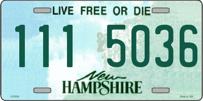 NH license plate 1115036