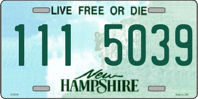 NH license plate 1115039