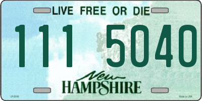 NH license plate 1115040