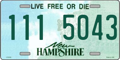 NH license plate 1115043
