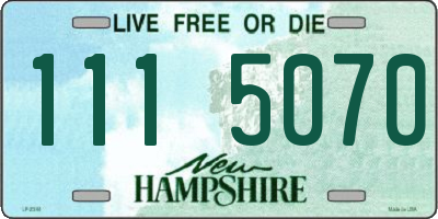 NH license plate 1115070