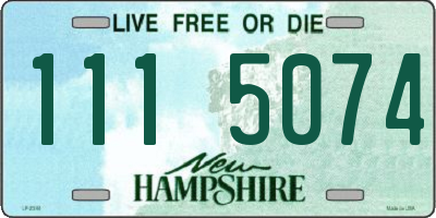 NH license plate 1115074
