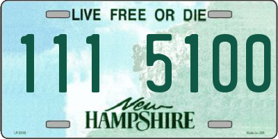 NH license plate 1115100