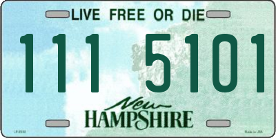 NH license plate 1115101