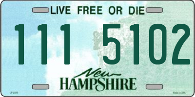 NH license plate 1115102