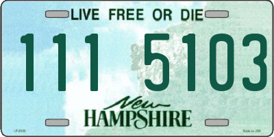 NH license plate 1115103