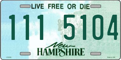 NH license plate 1115104
