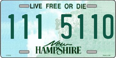NH license plate 1115110