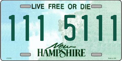 NH license plate 1115111