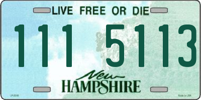 NH license plate 1115113