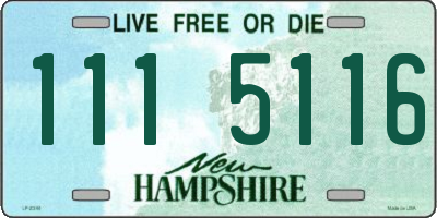 NH license plate 1115116