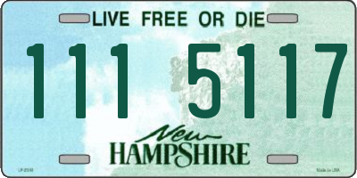 NH license plate 1115117