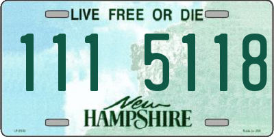 NH license plate 1115118