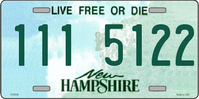 NH license plate 1115122