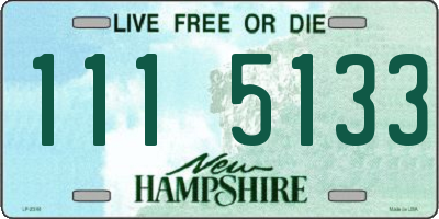 NH license plate 1115133