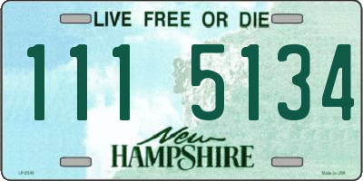 NH license plate 1115134