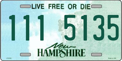 NH license plate 1115135
