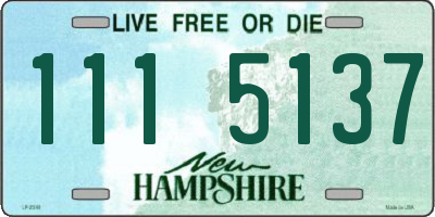 NH license plate 1115137