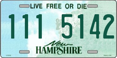 NH license plate 1115142