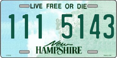 NH license plate 1115143