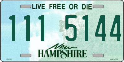 NH license plate 1115144