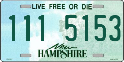 NH license plate 1115153