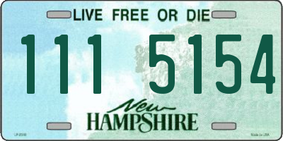 NH license plate 1115154