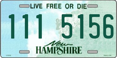 NH license plate 1115156